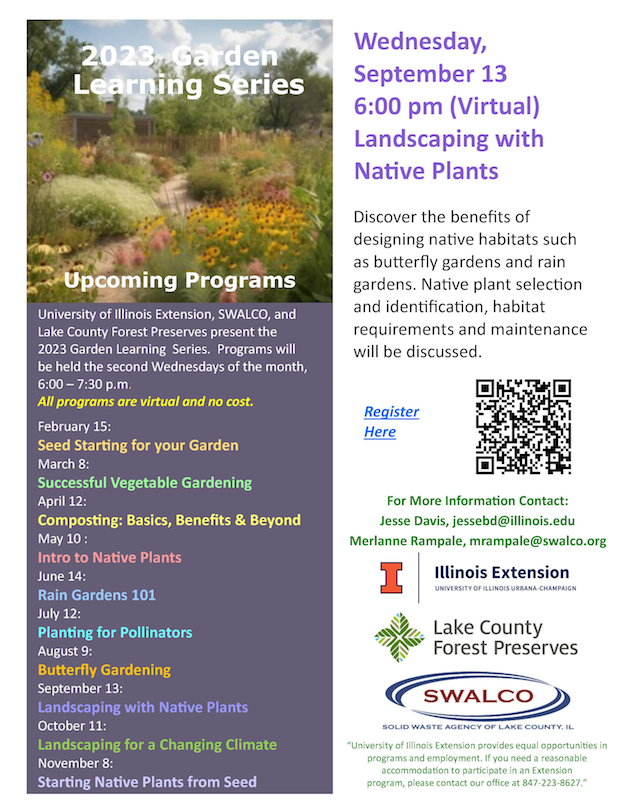 “Landscaping with Native Plants” free program