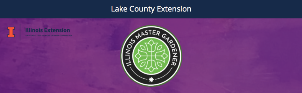 graphic depicting Lake County Extension Master Gardeners logo